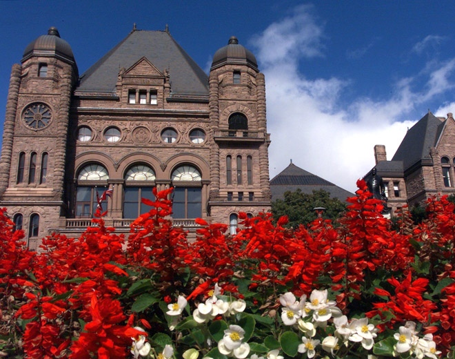The Ontario Legislature building sits in Queen's Park in Toronto. (Frank Gunn / THE CANADIAN PRESS.)