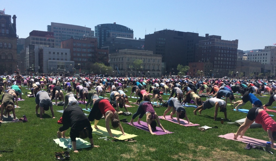 Yoga lovers celebrate 10 years of Parliament Hill Yoga