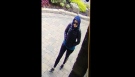 A woman is shown at the front door of a home in Woodbridge in this security camera footage. (debra.dibenedetto /Facebook)