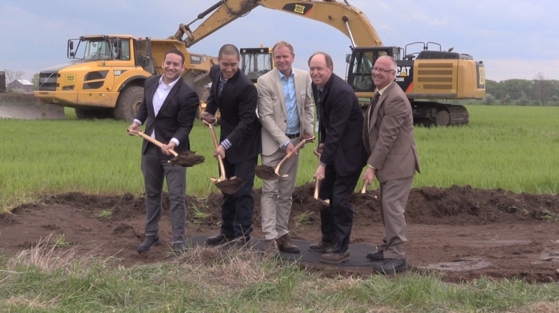 Licensed medical marijuana supplier Peace Naturals breaks ground for a new facility in Clearview Township. (CTV Barrie)