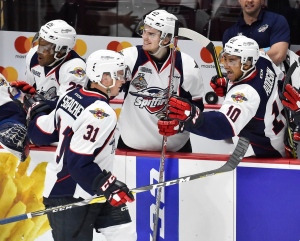 Windsor Spitfires defeat Erie Otters to advance to the Memorial Cup final in Windsor, Ont., on Wednesday, May 24, 2017. (Courtesy OHL/Twitter) 