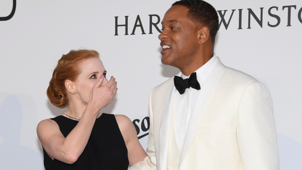 Jessica Chastain and Will Smith 