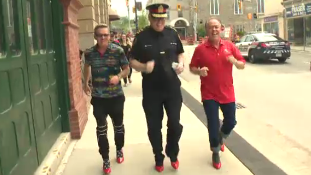 Cambridge fundraiser gets men to “Walk a Mile in Her Shoes” - CTV News