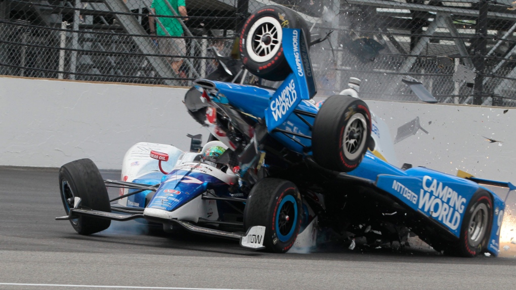 car crash at Indianapolis 500