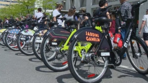 375 uniquely designed Bixi bicycles were unveiled on Sunday, part of the celebrations for Montreal's 375th anniversary.