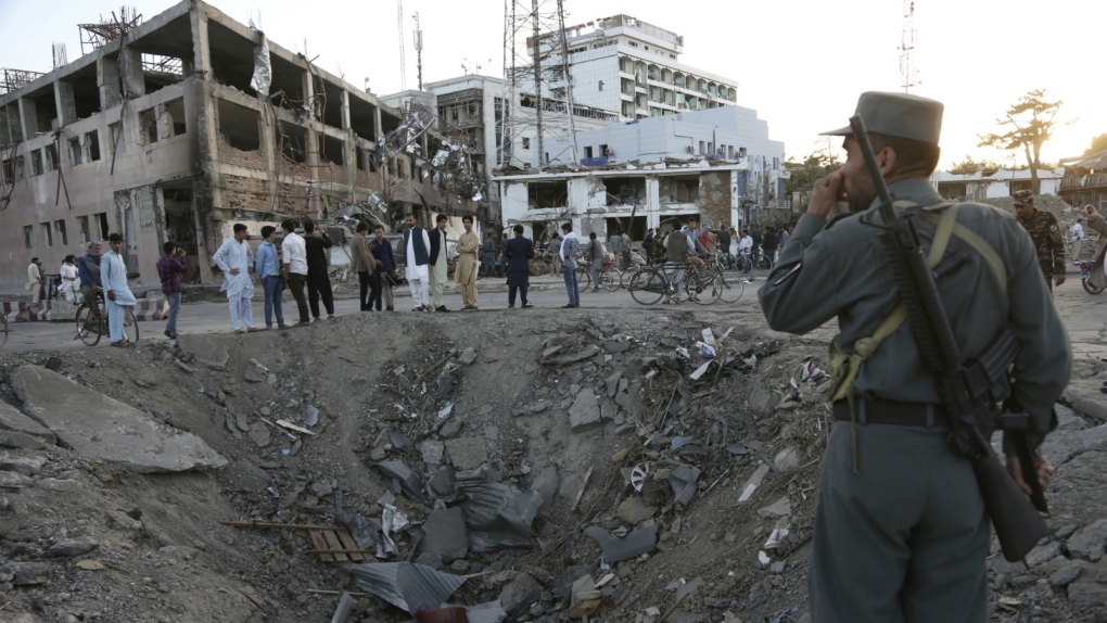 Aftermath of bomb blast in Kabul