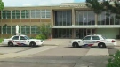 A man wandered into Michael Power High School in Etobicoke seeking help after he was stabbed in the torso Thursday afternoon. (CTV News Toronto)