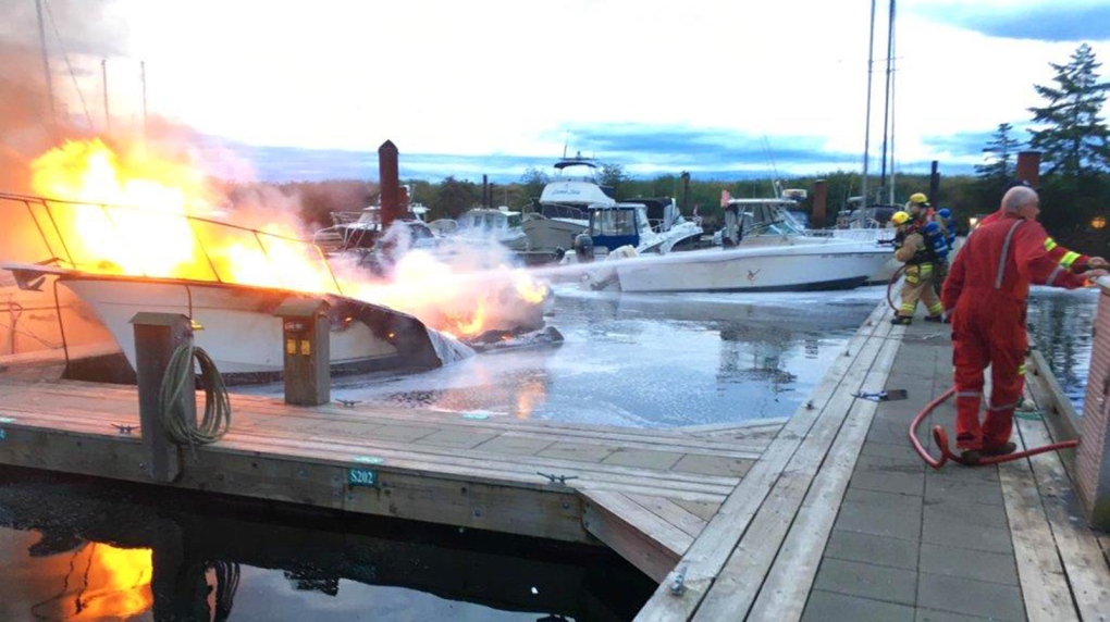 oyster river boat fire