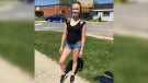 Tiffany Fahey said officials with St. Charles Elementary Catholic School in Chelmsford pulled her out of class over this outfit. (JessicaGosselin/CTVNorthernOntario)