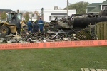 The aftermath of a tanker truck being driven into a Hells Angels bunker in Sorel last October. (Apr. 1, 2009)
