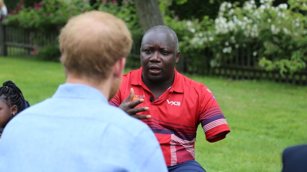 Lamin Maneh speaks with Prince Harry