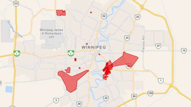  outages in Winnipeg