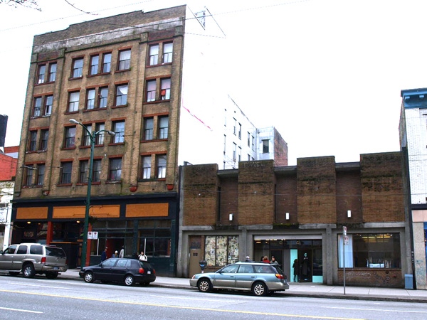 Three buildings from 108 E. Hastings Street, right, to 112 E. Hastings are being filled with more than 40 artists, after local developer David Duprey leased the abandoned buildings.