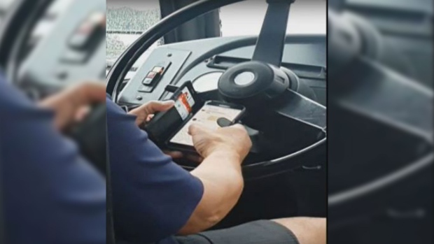 Montreal bus driver caught on camera texting while driving