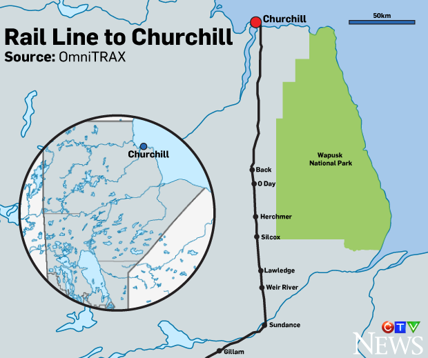 Rail line to Churchill