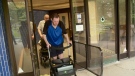 46-year-old Troy Kraus leaves Ottawa Rehab Centre.