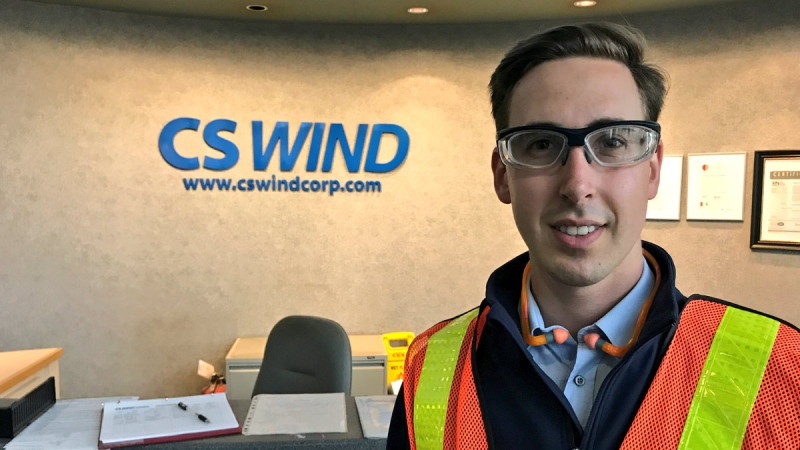 Paolo Piunno poses at CS Wind Canada in Windsor, Ont., June 29, 2017 (Rich Garton / CTV Windsor)