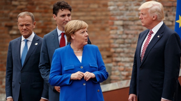 Trump, Merkel, Trudeau, Tusk