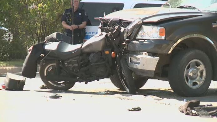 Motorcycle crash in Regina