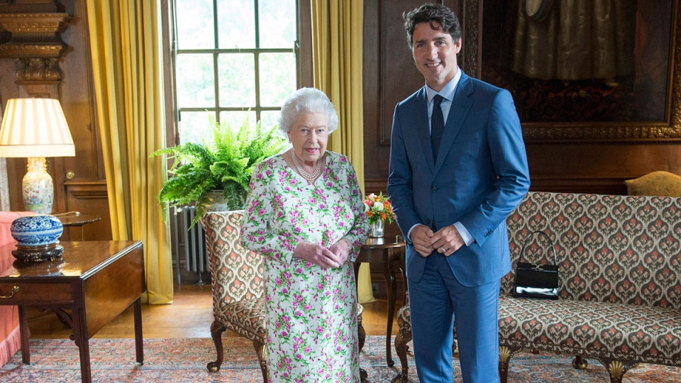 PM Justin Trudeau meets Queen Elizabeth