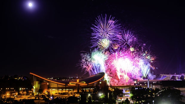 Calgary Stampede fireworks - Afrah Baha'a