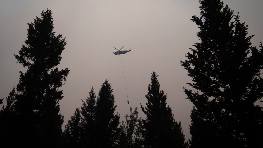 wildfire near 100 Mile House, B.C