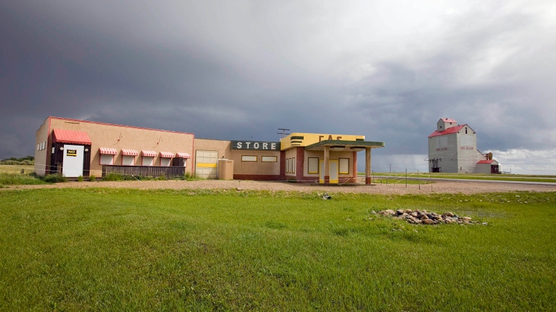 The exterior of the former "Corner Gas" set is shown here on Thursday, July 9, 2009, in Rouleau, Saskatchewan. The gas station on "Corner Gas" and "The Ruby Cafe" were taken down in November 2016. THE CANADIAN PRESS/Troy Fleece