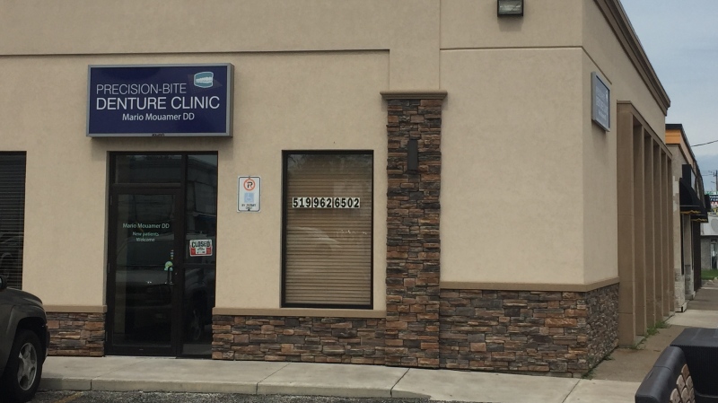 Precision-Bite Denture Clinic on Tecumseh Road East in Windsor, Ont., on Wednesday, July 12, 2017. (Alana Hadadean / CTV Windsor).