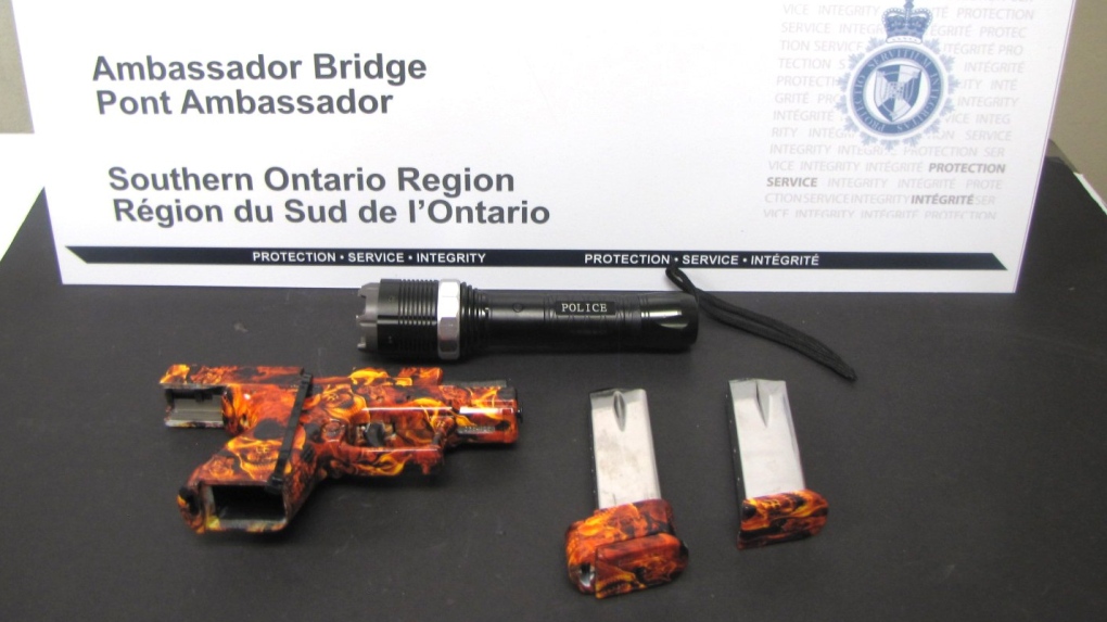 Weapons seized at Ambassador Bridge 