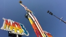 Testing of the MACH 3 ride at the Calgary Stampede on Sunday following Saturday evening's malfunction that stranded riders