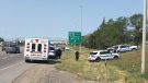 Police on the scene at Ring Road on July 18. (CREESON AGECOUTAY/CTV REGINA)