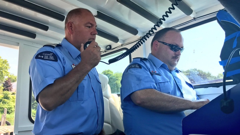 Jim Oakley and Mike Drexler of Colchester Guardian Rescue Vessel recount emotional Rescue of two men in Lake Erie. (Rich Garton / CTV Windsor)
