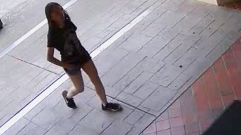 Police have released surveillance images of 13-year-old Marrisa Shen taken on Tuesday, hours before she was killed. July 18, 2017. (Handout) 
