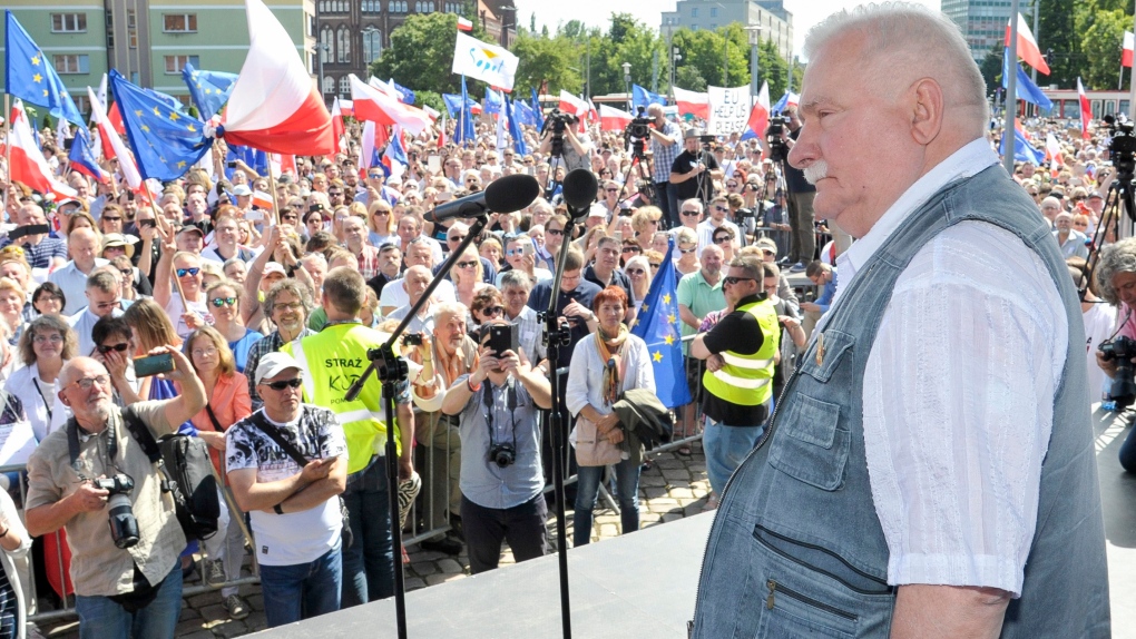 Polish democracy icon and ex-President Lech Walesa