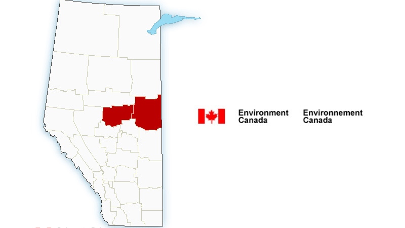 Environment Canada rainfall warning