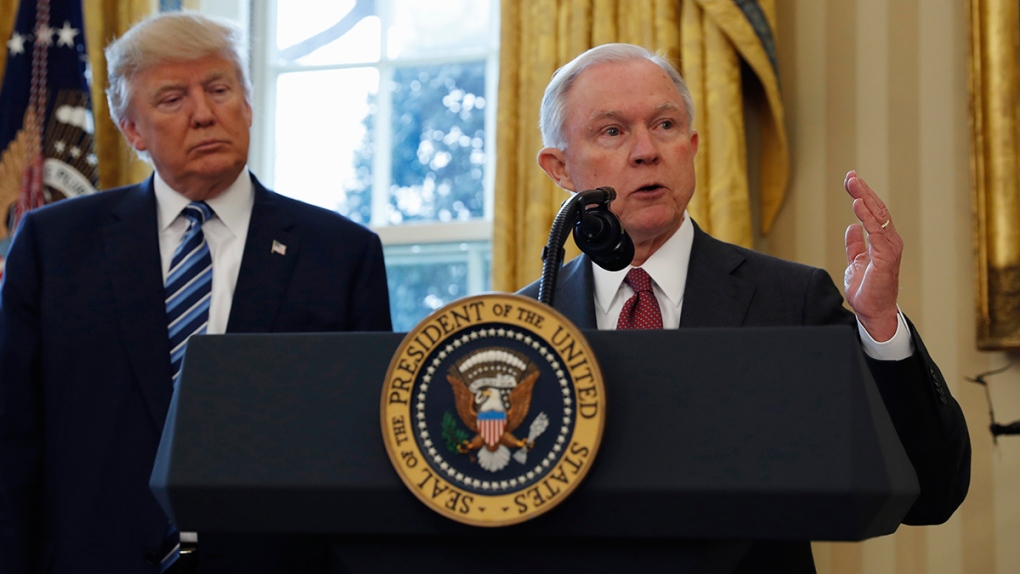 U.S. President Donald Trump and AG Jeff Sessions
