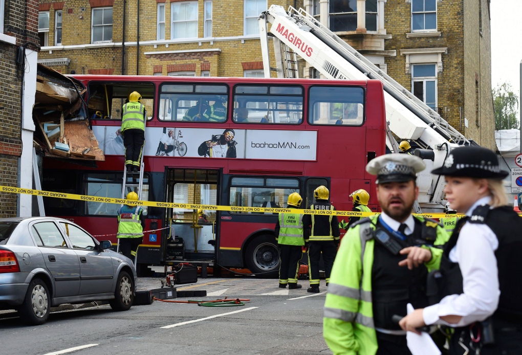 London bus crash