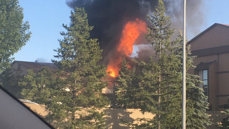 Condo fire in northeast Edmonton 