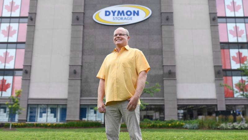 Stephen Creighton, Senior Vice President of Dymon Group of Companies, stands at the company's Carling Avenue self storage facility in Ottawa on Thursday, Aug. 3, 2017. (Justin Tang / THE CANADIAN PRESS)