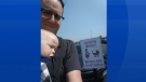 Justin Simard tweeted this photo to Sobeys, prodding the company about its mothers-only parking spot. (JustinSimard/Twitter)