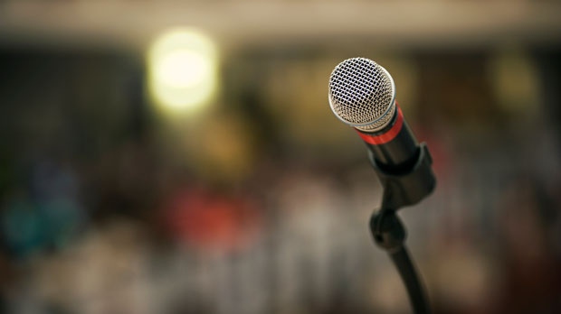 A file photo image of a microphone. (Wikimedia Commons)
