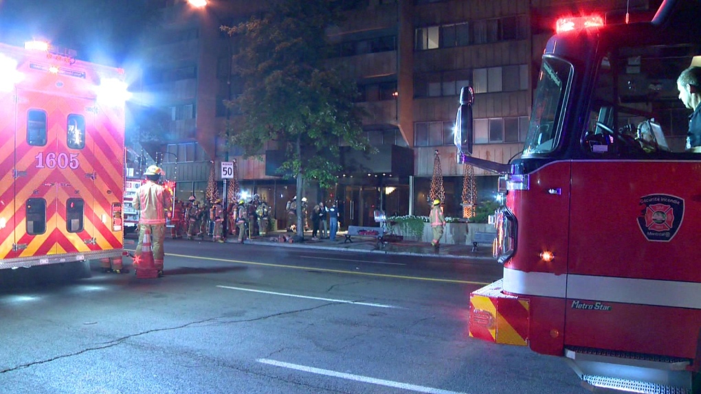 Fire in downtown apartment building