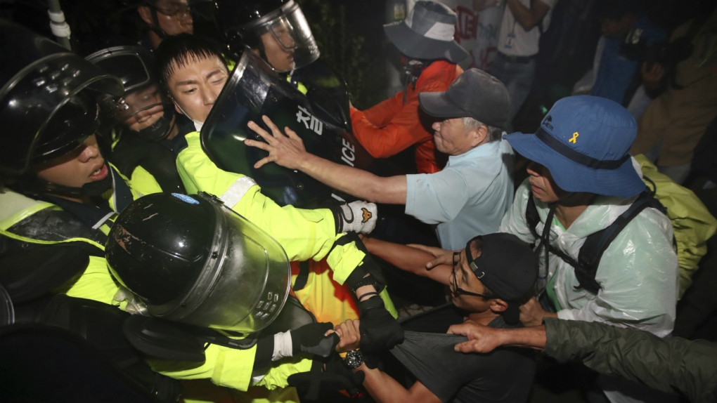 Protesters upset with THAAD system in South Korea