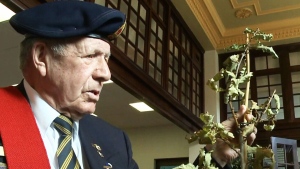 Canadian veteran Jack Perry, 86, said he's determined to replace a Vimy oak sapling ripped from its roots in Amherst, Nova Scotia in early September. 