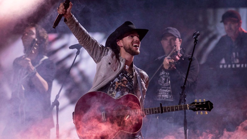 Brett Kissel performs at the Canadian Country Music Association Awards in Saskatoon, Sunday, September 10, 2017. (THE CANADIAN PRESS/Liam Richards)