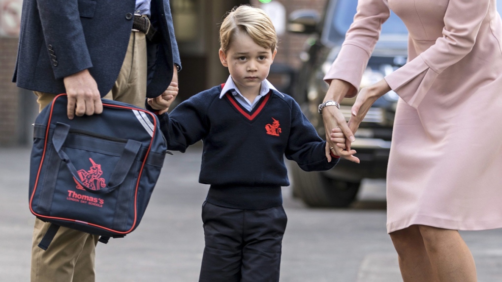 Prince George arrives at school in Battersea