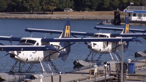 Harbour Air seaplanes are seen in Vancouver's Coal Harbour. 