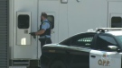 An OPP officer in Renfrew, Ont. is seen on Saturday, Sept. 16, 2017. 