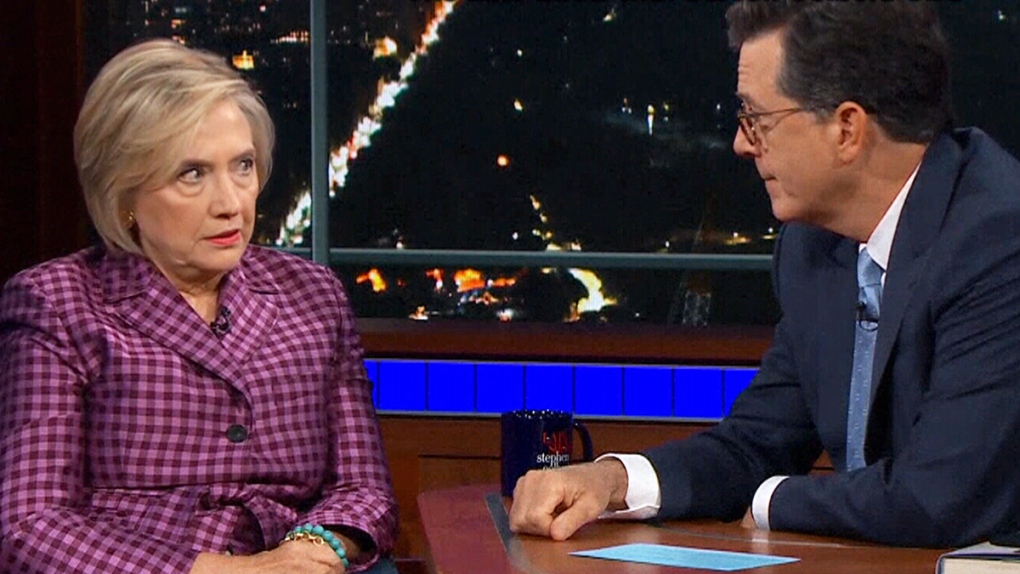 Hillary Clinton appears on 'The Late Show with Ste