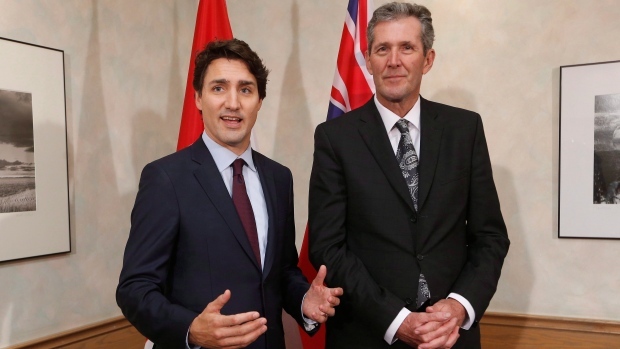 Brian Pallister and Justin Trudeau